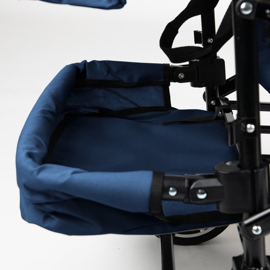 FINOOS Bolderkar / Bolderwagen opvouwbaar 5016 met dakje, opbergtas en vele extra's Donkerblauw van FINOOS — afbeelding 5