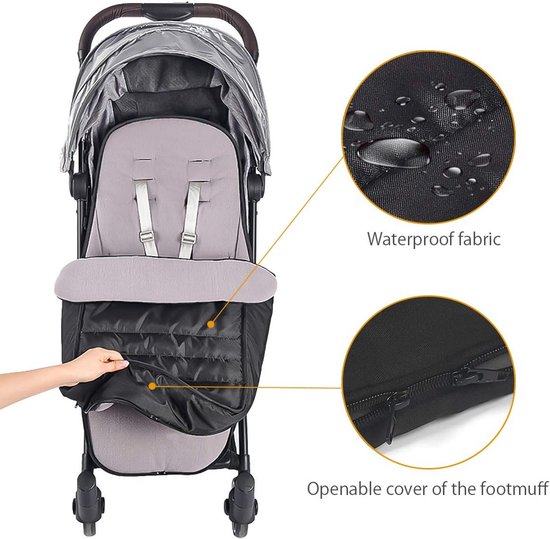 Universele Voetenzak voor Kinderwagen - Waterdicht en Winddicht met Fleecevoering van Merkloos — afbeelding 2