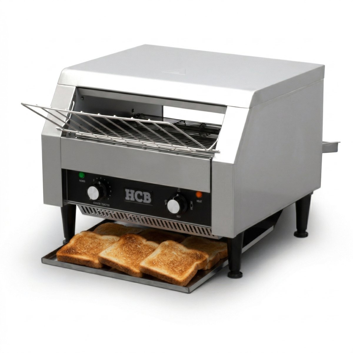 HCB® - Professionele Horeca Doorloop toaster - 450st p/u - 230V - RVS / INOX - broodrooster - 41.8x46.8x38.7 cm (DxBxH) - 18.5 kg - 9196