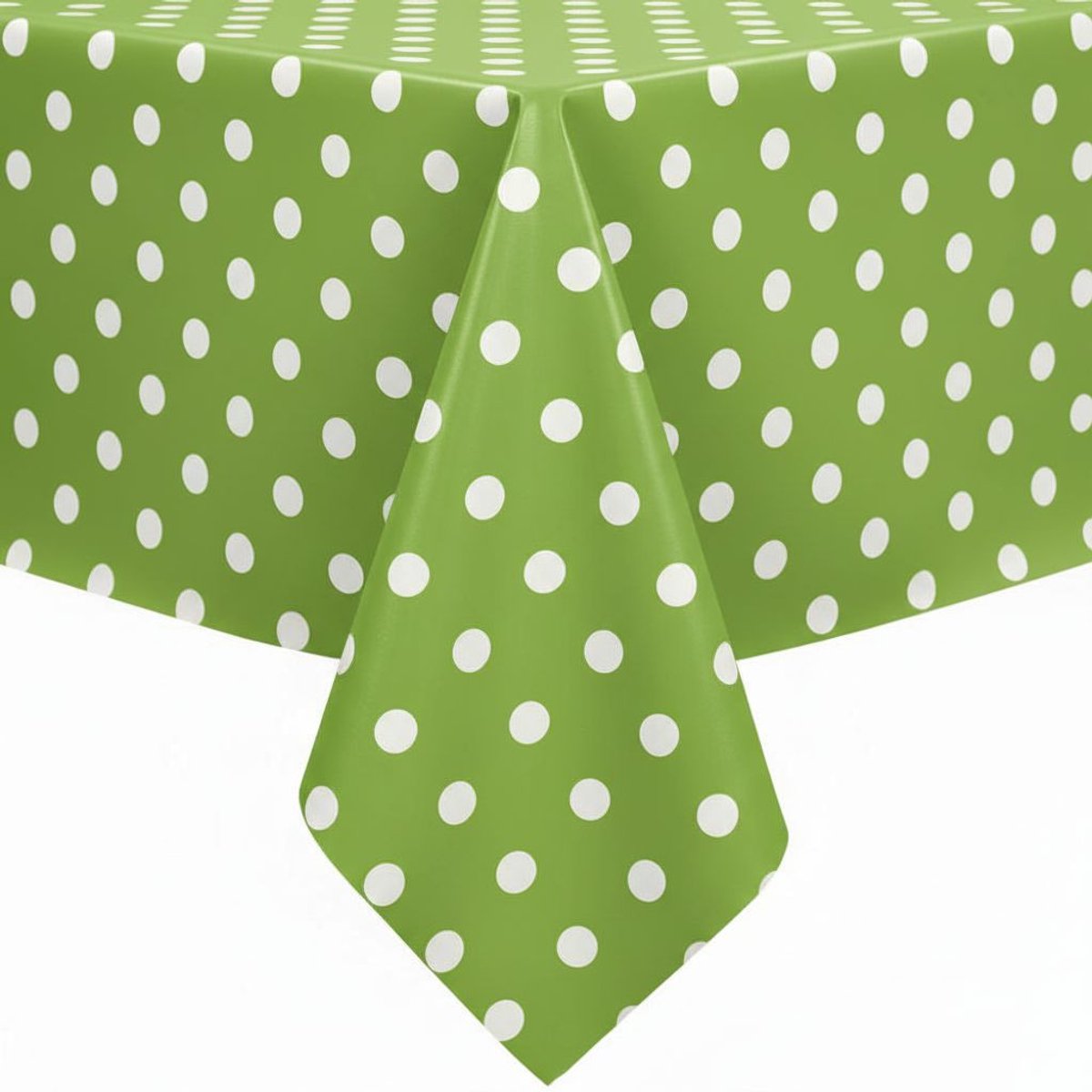 Protecttable - Tafelzeil Groen met Stippen 140x100cm - Tafelkleed Afwasbaar - Kunststof