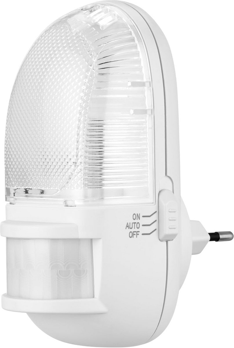 Nachtlampje met Bewegingsmelder en Schemerfunctie - LED Stopcontactlamp met 110° Detectiebereik