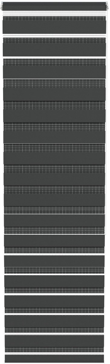 ACXIN Zebra Rollo Klemmfix - Zonder Boren - Lichtdoorlatend en Verduisterend - 60x220cm Zwart