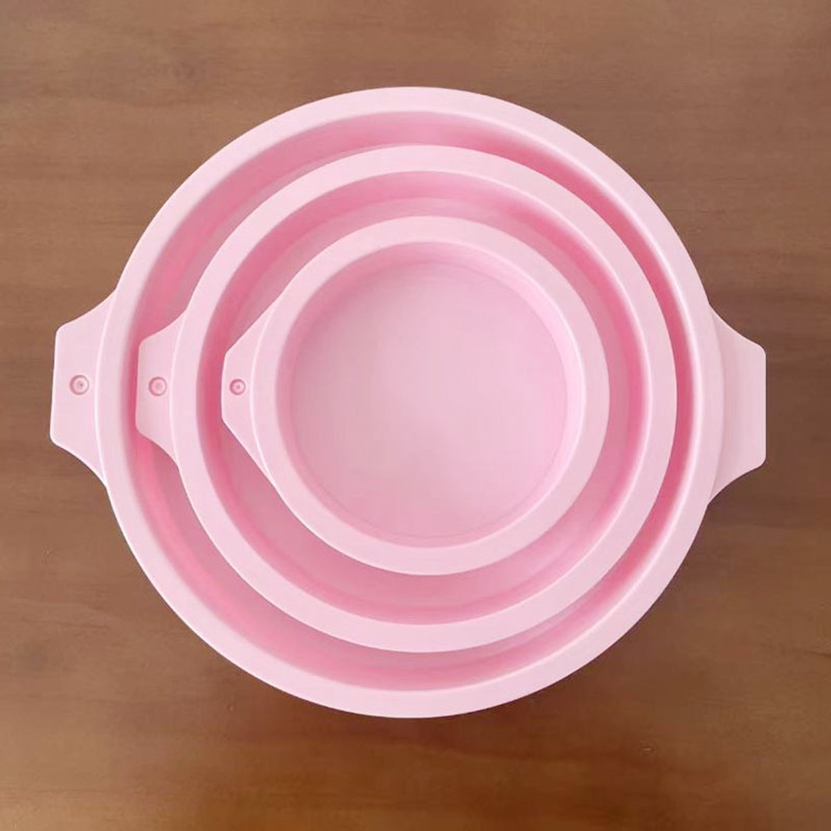 Ronde taartvormenset van 6 stuks, 4/6/8 inch - roze
