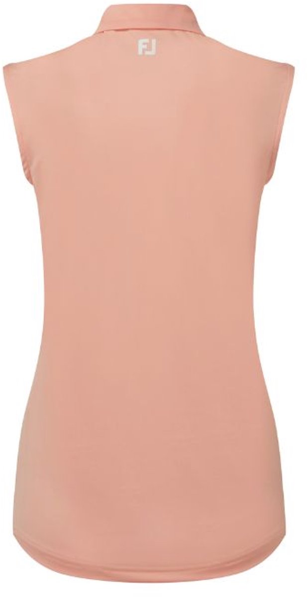Footjoy Mouwloze Dames Polo Lisle Papaya van Footjoy — afbeelding 2