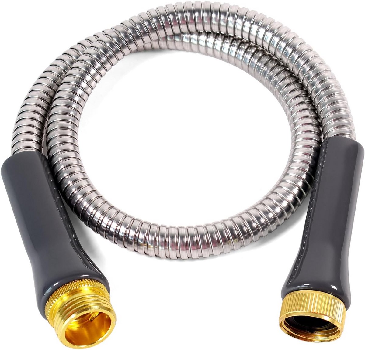 Korte flexibele metalen tuinslang 3 m - Lichtgewicht en doornbestendig voor tuin en buiten