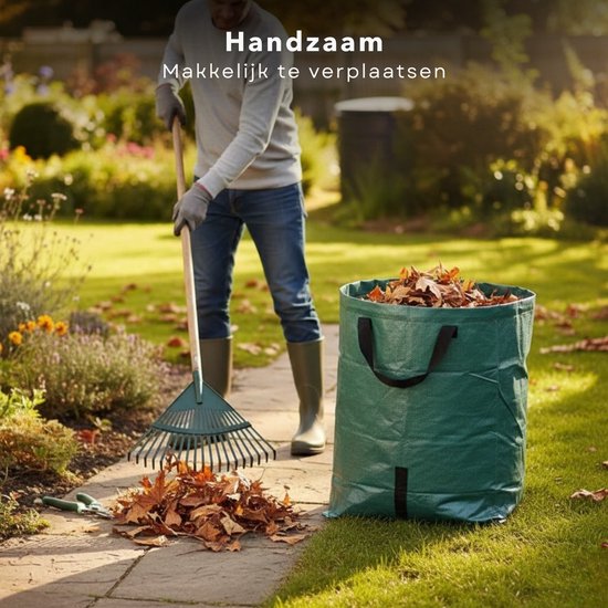 Cheqo® Tuinafvalzak - Tuinzak - Tuinafval Zak - Tuinafvalzak Opvouwbaar - Opvouwbare Tuinafvalzak - Tuinafvalzak Groen - Groene Tuinafvalzak - Tuinzak Groen - Groene Tuinzak - Tuinafvalzak Met Bodem van Merkloos	 — afbeelding 3