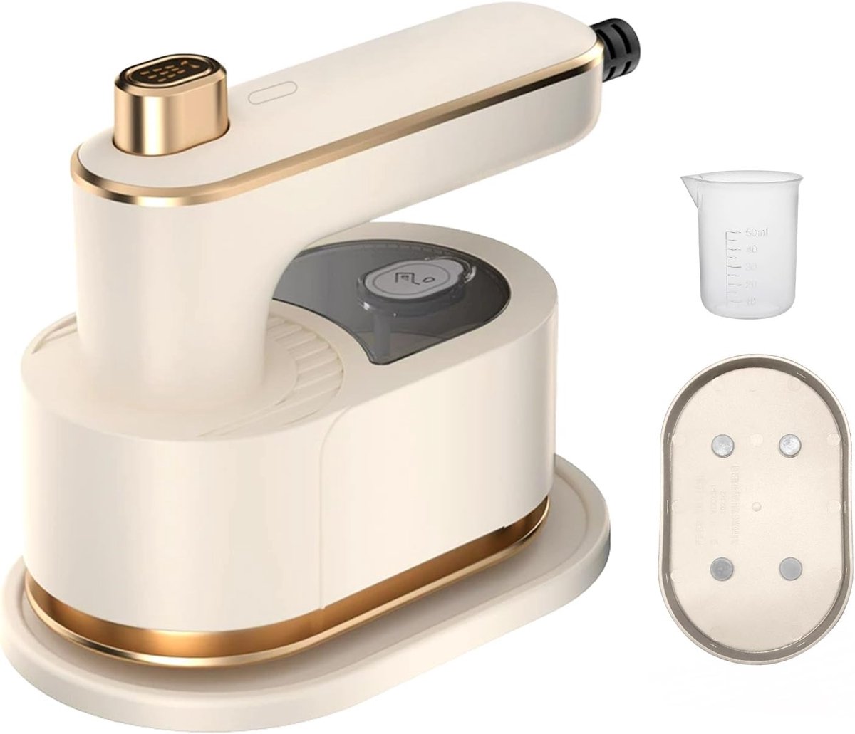 Mini Reizen Stoomstrijkijzer met Dubbele Voltage - Draagbare Lichtgewicht Handheld Stomer - Snelle Verwarming - Anti-aanbak Zoolplaat - Ideaal voor Thuis Studentenhuis en Naaien