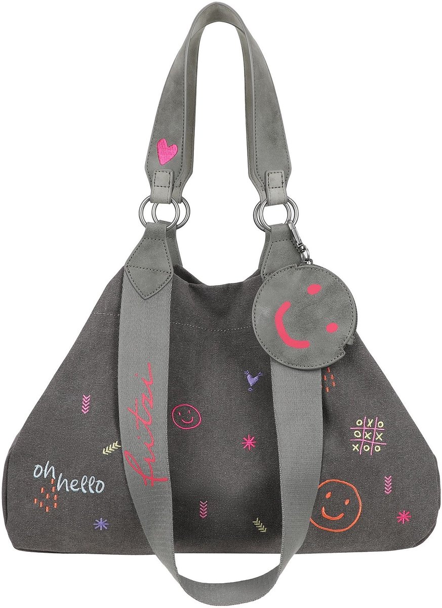 Fritzi aus Preußen shopper schoudertas Izzy Medium Limited Embro Fun Anthra donkergrijs