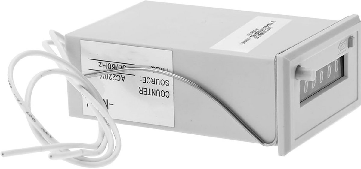 Elektromagnetische Impulsenteller 6 Cijfers - Geschikt voor AC 220V/110V en DC 24V/12V