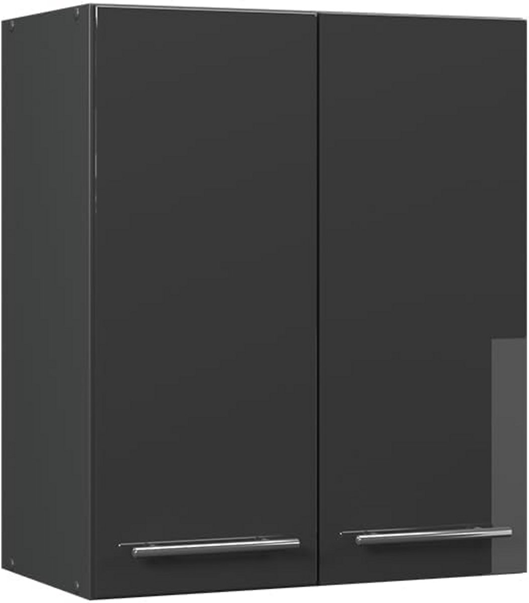 Wandkast Keuken Antraciet Hoogglans 60 cm Keukenkast Opbergen