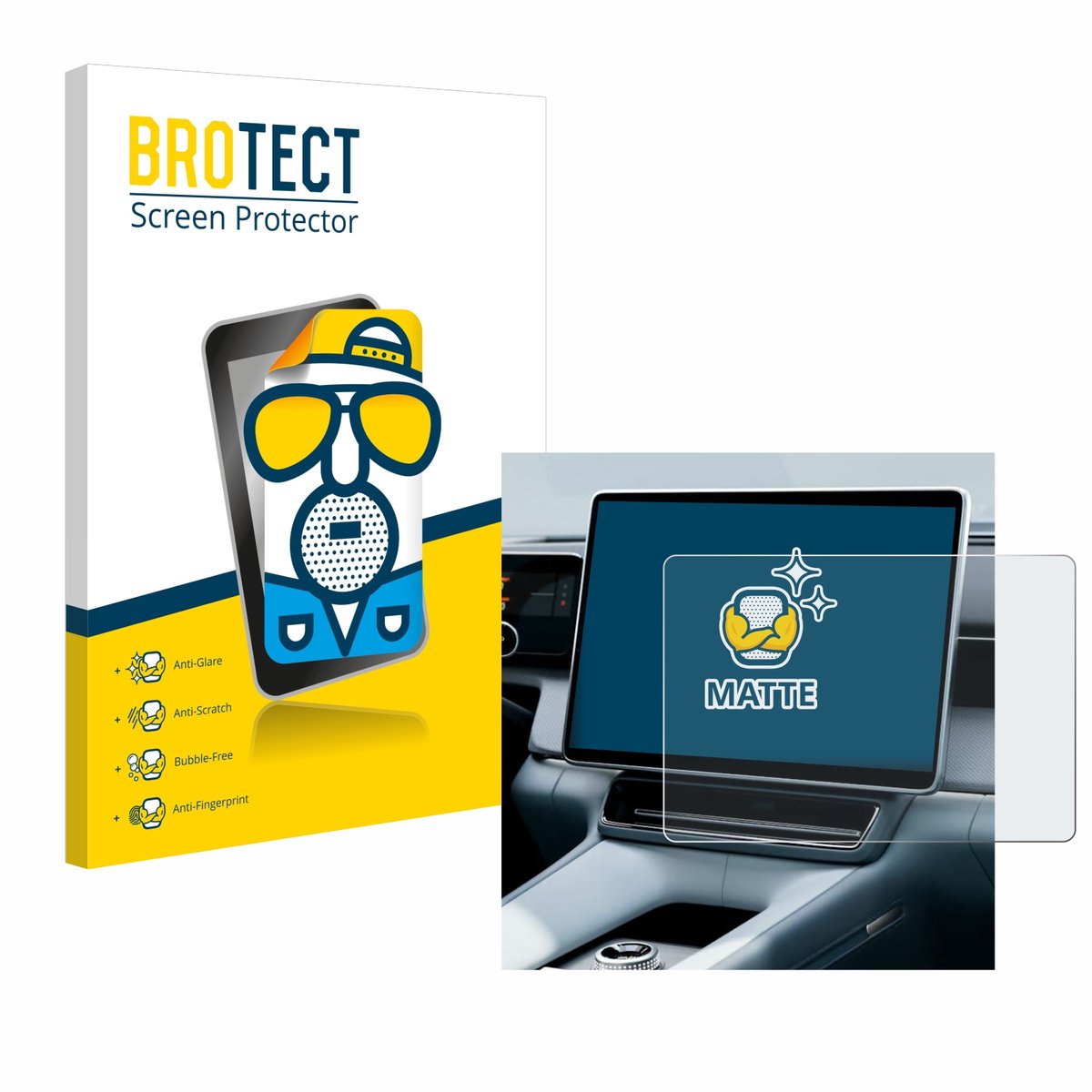 BROTECT - Screenprotector voor Polestar 4 2025 - Folie Beschermfolie matte