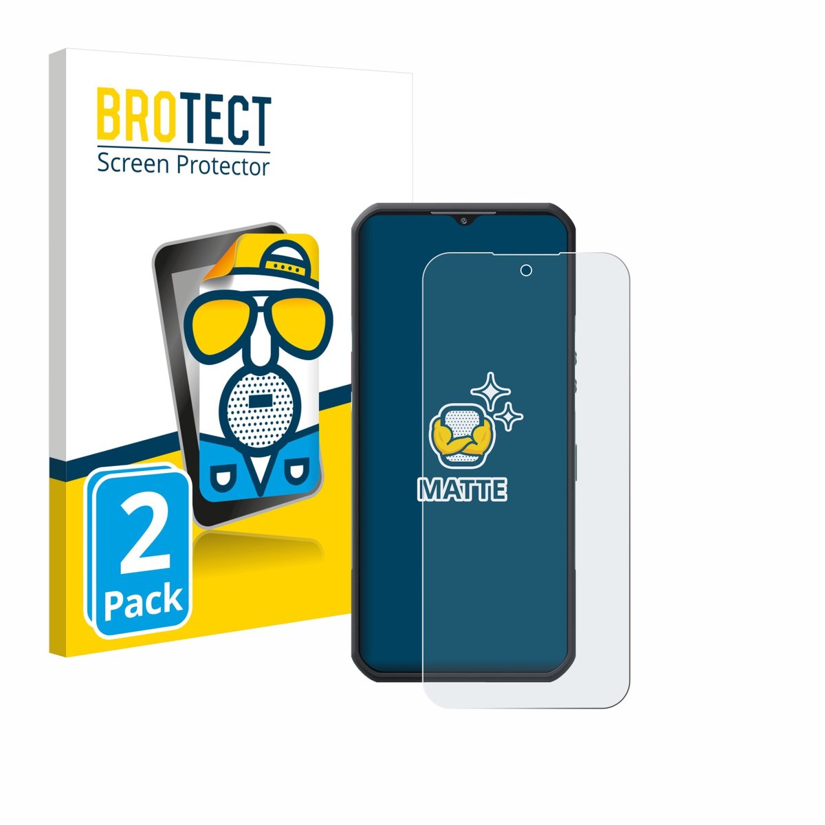 BROTECT - Screenprotector voor Oukitel WP55 Pro - Folie Beschermfolie matte 2 Stuks