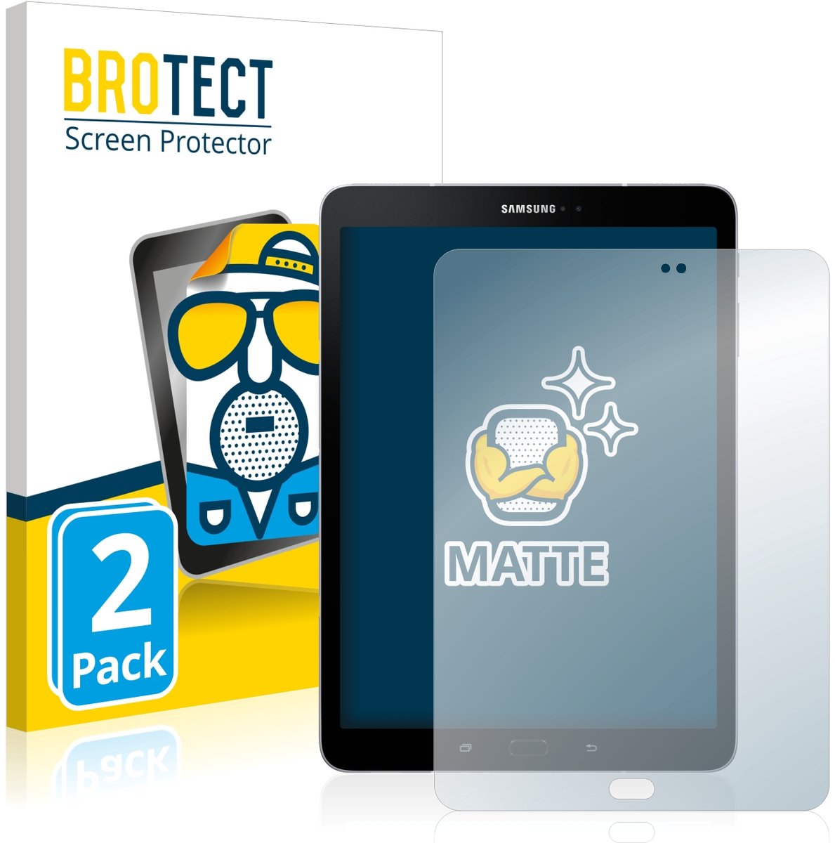 BROTECT - Screenprotector voor Samsung Galaxy Tab S3 - Folie Beschermfolie matte 2 Stuks