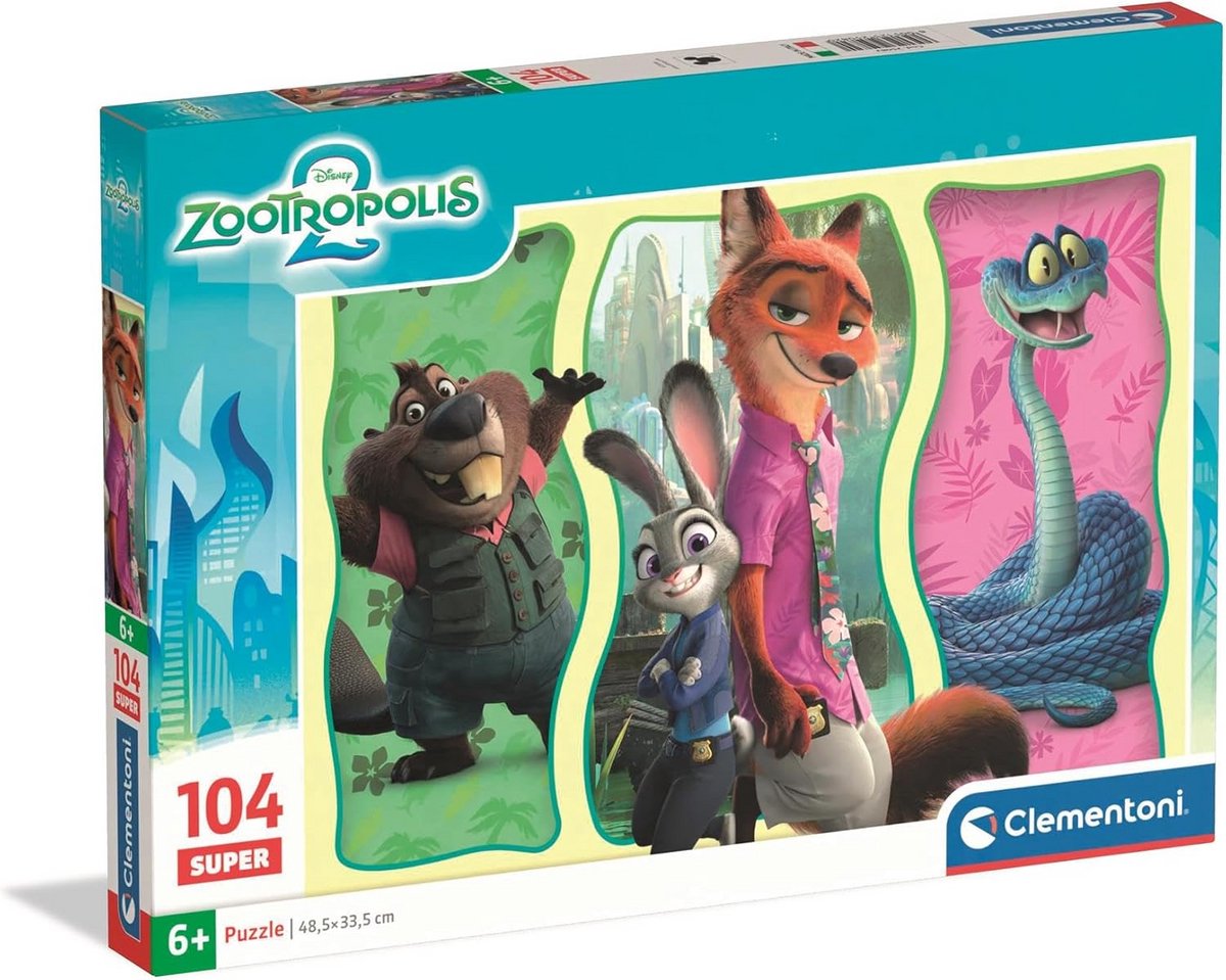 Puzzel 104 Stukjes voor Kinderen - Dieren Thema - Vanaf 6 Jaar