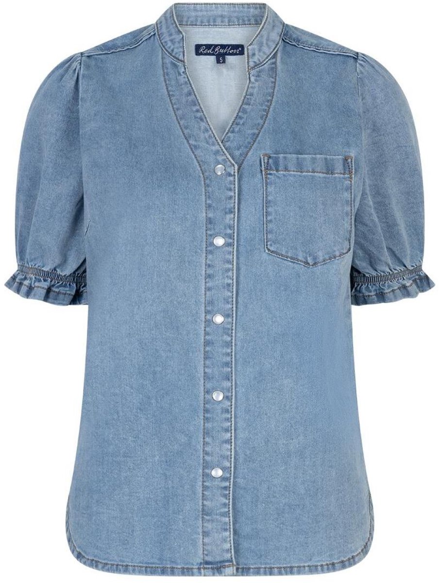 Red Button blouse Victoria maat S