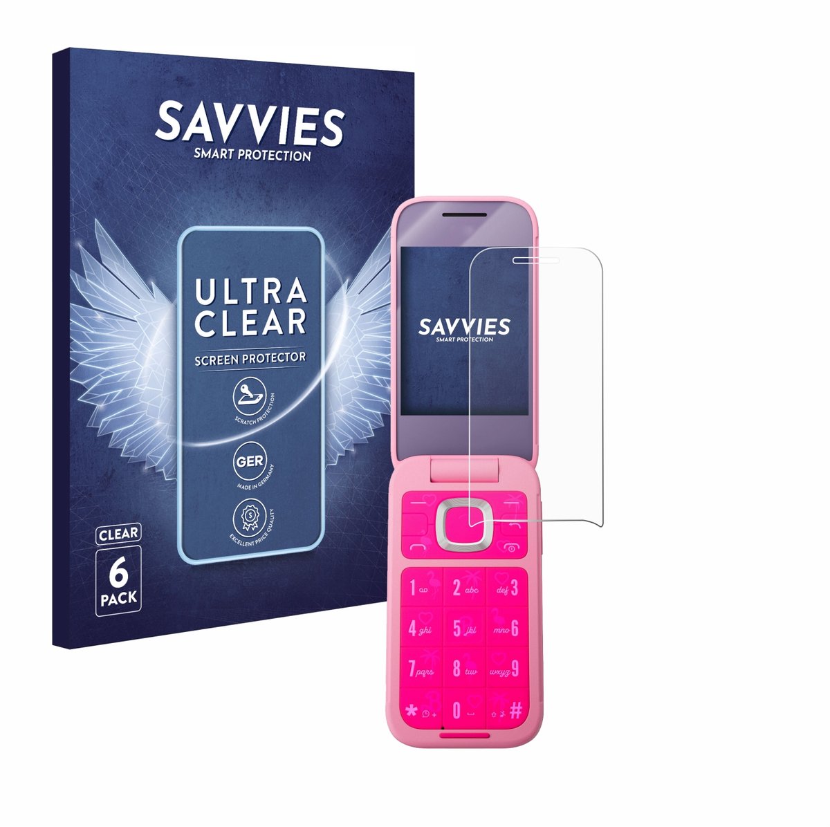 Savvies - Screenprotector voor HMD Barbie Phone - Folie Beschermfolie transparant 6 Stuks