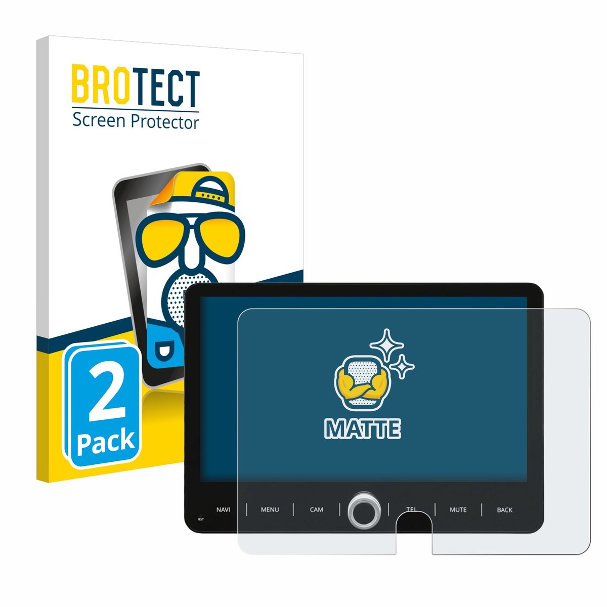 BROTECT - Screenprotector voor Dynavin D9-T5TP - Folie Beschermfolie matte 2 Stuks