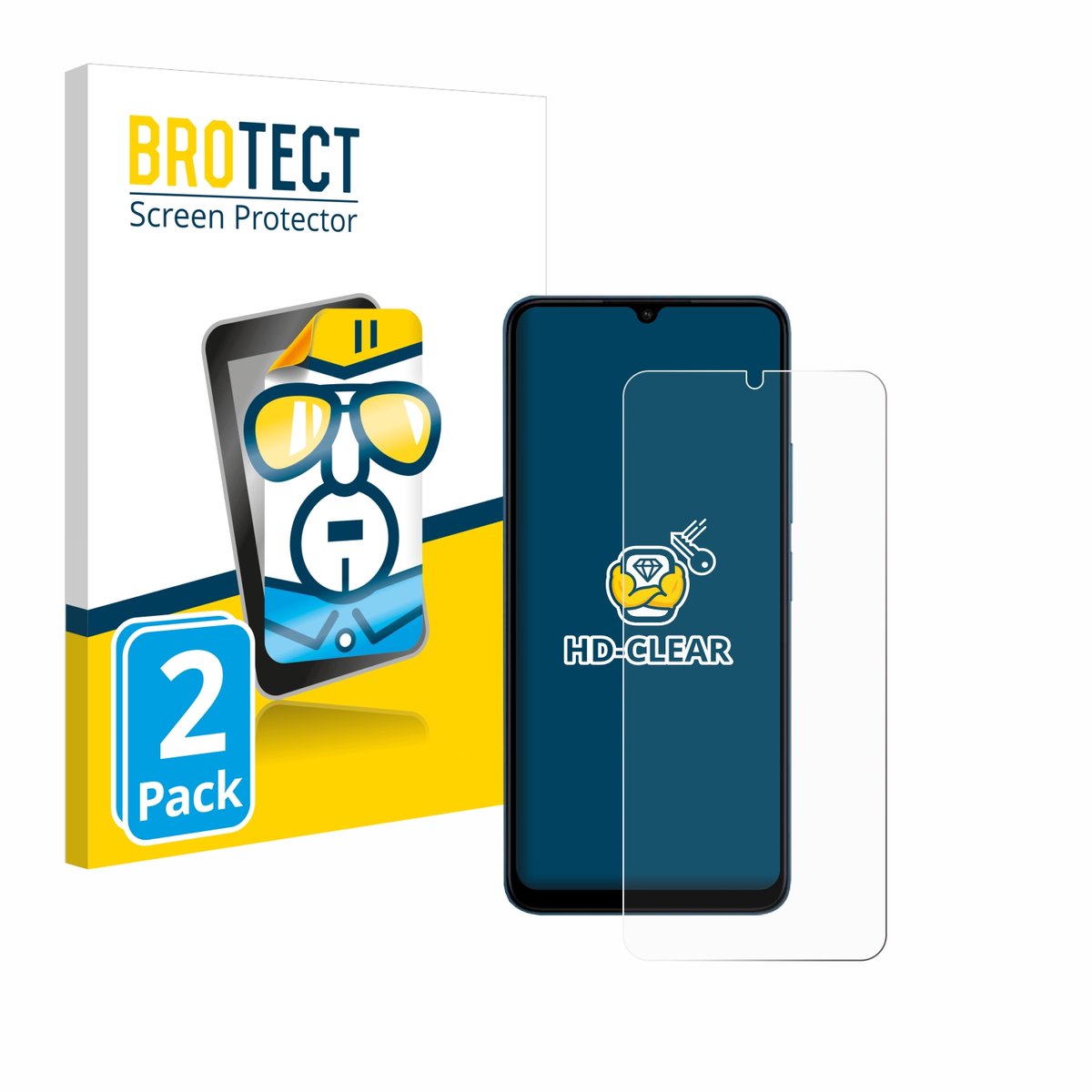 BROTECT - Screenprotector voor Xiaomi Redmi 13C - Folie Beschermfolie transparant 2 Stuks