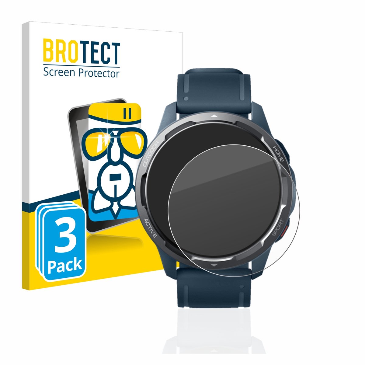 Screenprotector 3 Stuks voor Xiaomi Watch S1 Active Beschermglas transparant