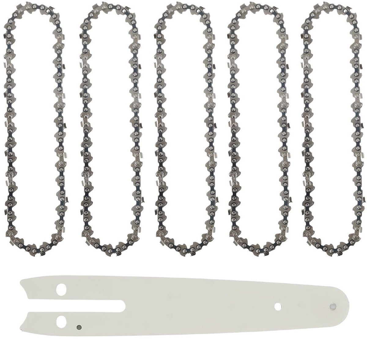 Set van 5 Mini Kettingzaagkettingen 1/4 Inch voor 15 cm Zagen