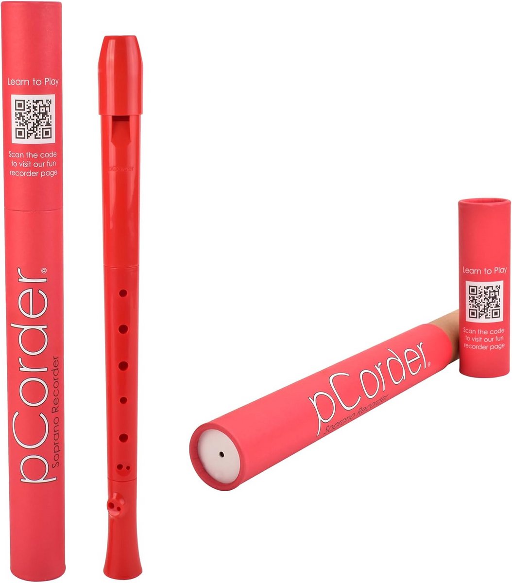 Sopraan blokfluit in C, barok grip met dubbele gaten