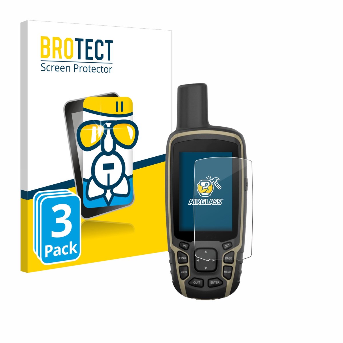 Screenprotector 3 Stuks voor Garmin GPSMAP 65s Beschermglas transparant