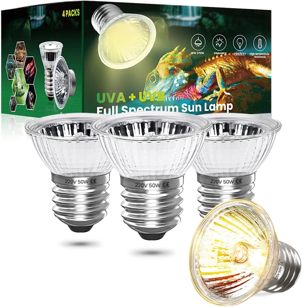 Zyrex® Warmtelamp Reptielen - Warmtelamp - Lampen - Wit- 50cm x 50cm x 5cm