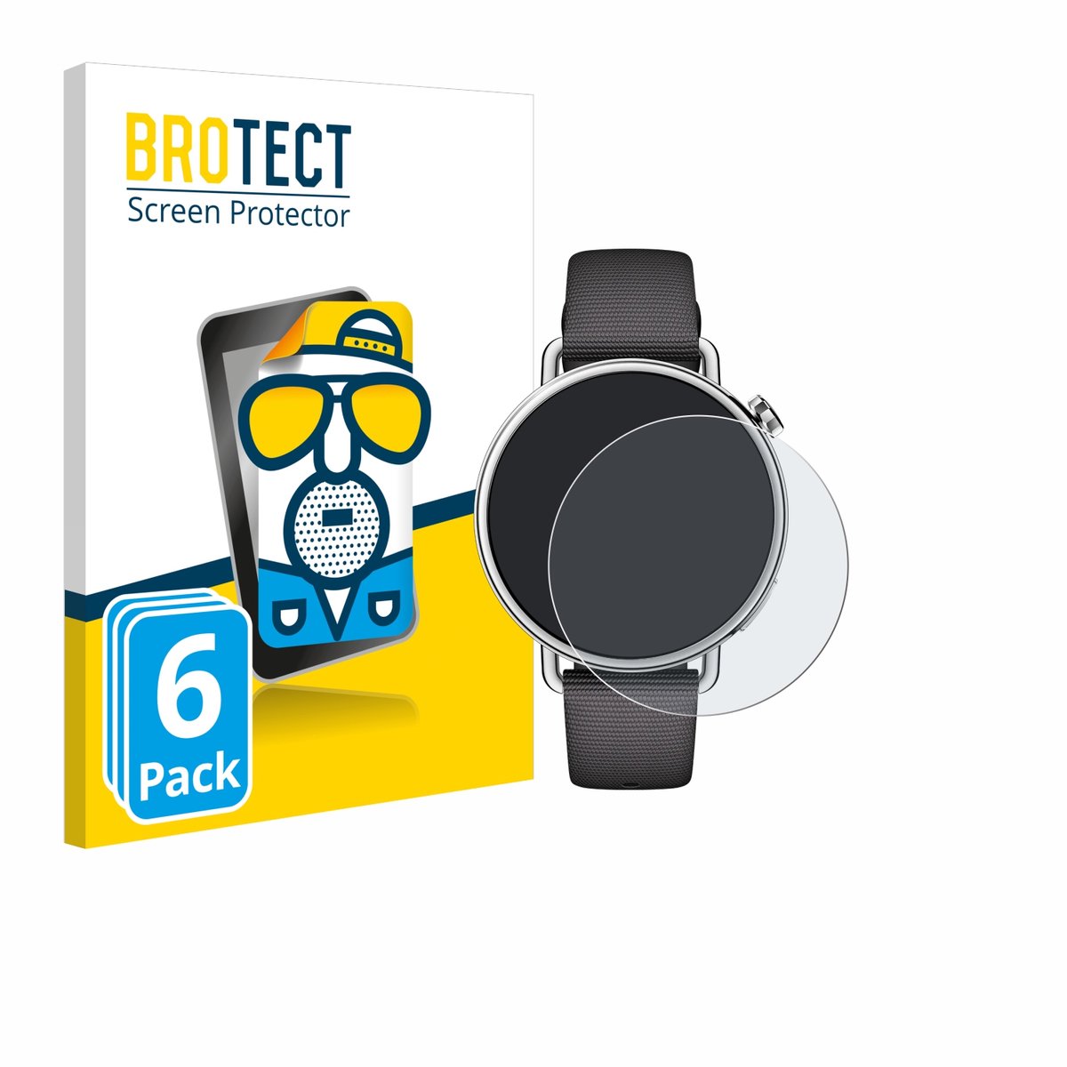 BROTECT - Screenprotector voor Xiaomi Watch S4 (41 mm) - Folie Beschermfolie matte 6 Stuks
