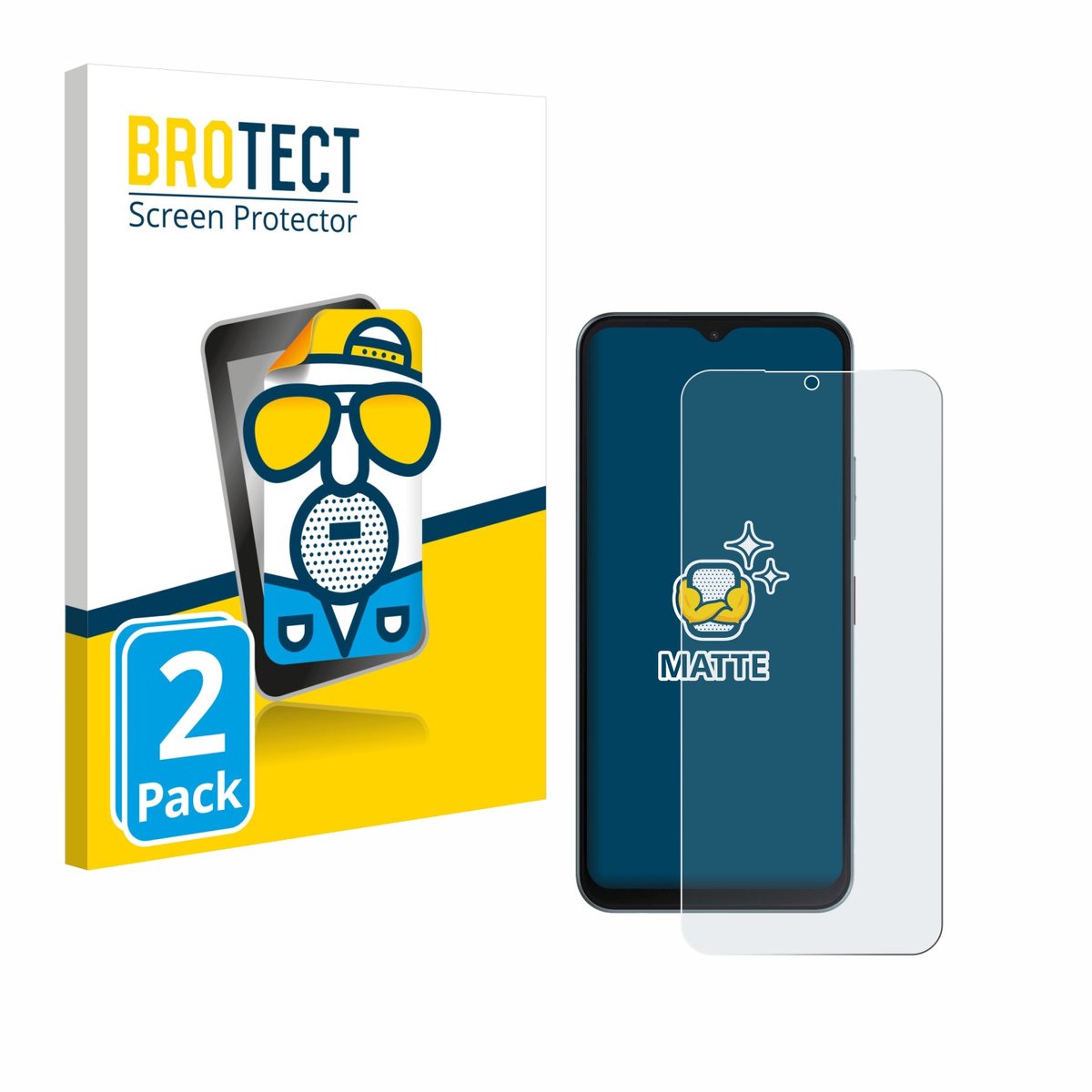 BROTECT - Screenprotector voor Telekom T Phone 3 - Folie Beschermfolie matte 2 Stuks