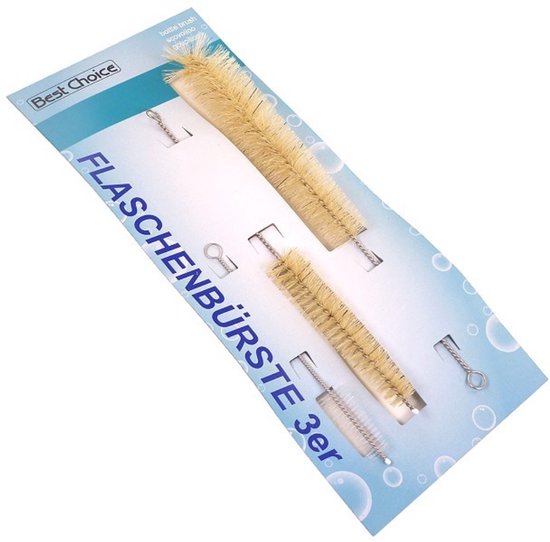 Flessenborstel Set 3-delig - 12, 18 & 21 cm - Vaatwasbestendige Reinigingsborstels - Smalle Borstel voor Flessen, Rietjes, Glazen & Herbruikbare Drinkflessen — afbeelding 5