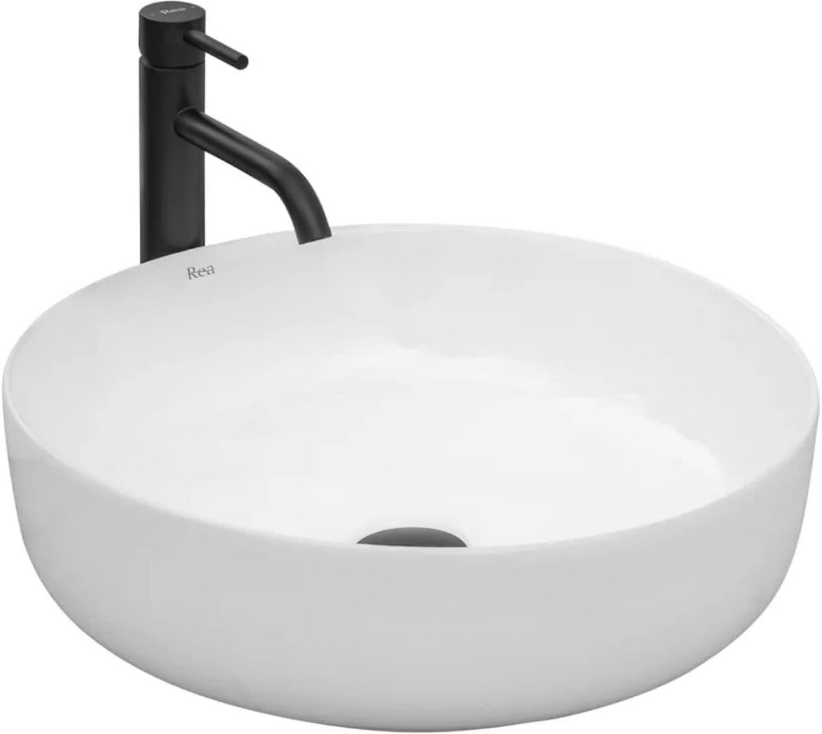 Ronde Opzetwastafel Keramiek Wit 45x45 cm - Geschikt voor Gastentoilet