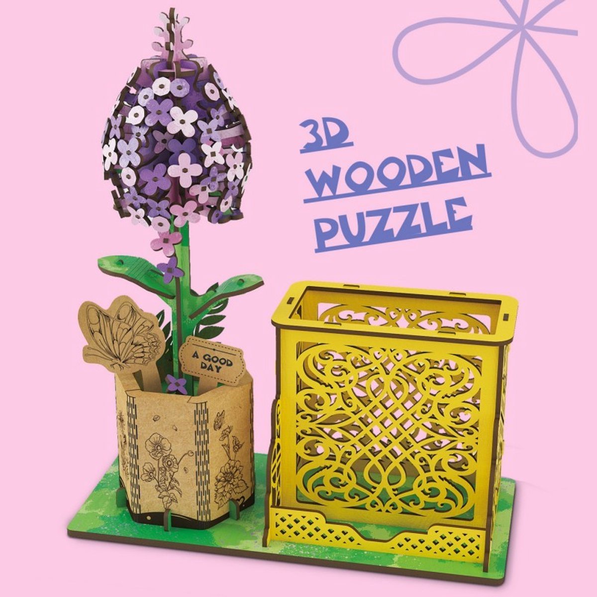 Beehub, 3D Flower, Lila Sering, BE011930, 8,4x18,1x21,5 cm
