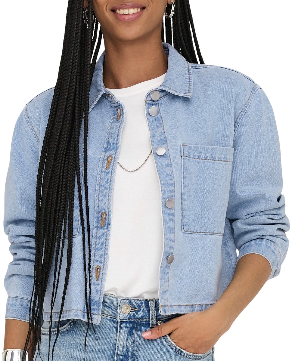 JDY - JDYMARLY L/S BOXY SHACKET DNM NOOS Dames Denim Blouse