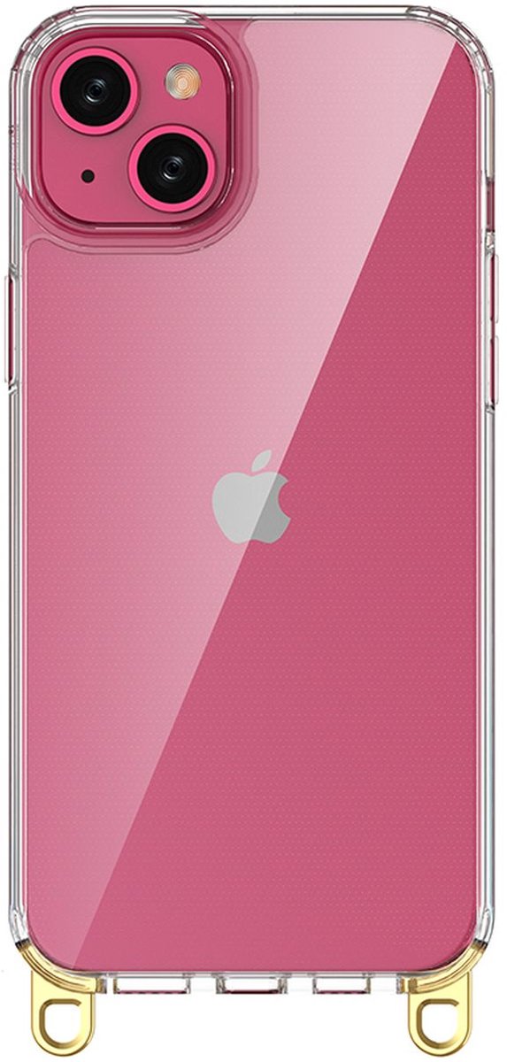 Mobigear Hoesje geschikt voor Apple iPhone 15 Plus Telefoonhoesje Hardcase | Mobigear Bungy Backcover | iPhone 15 Plus Case | Back Cover - Goud