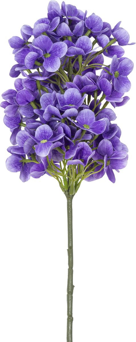 Easyplants | Kunstbloem Sneeuwbal Real Touch Paars 58 cm | Zijde | Nepbloemen | paars | Onderhoudsvrij | Kant-en-klaar