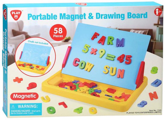 Playgo Magneet- en tekenbord draagbaar 7328