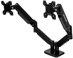 FURVERO HK005 – Monitorarmen – Dubbele gasveerarmen – 13–27 inch compatibiliteit – Ergonomisch en ruimtebesparend