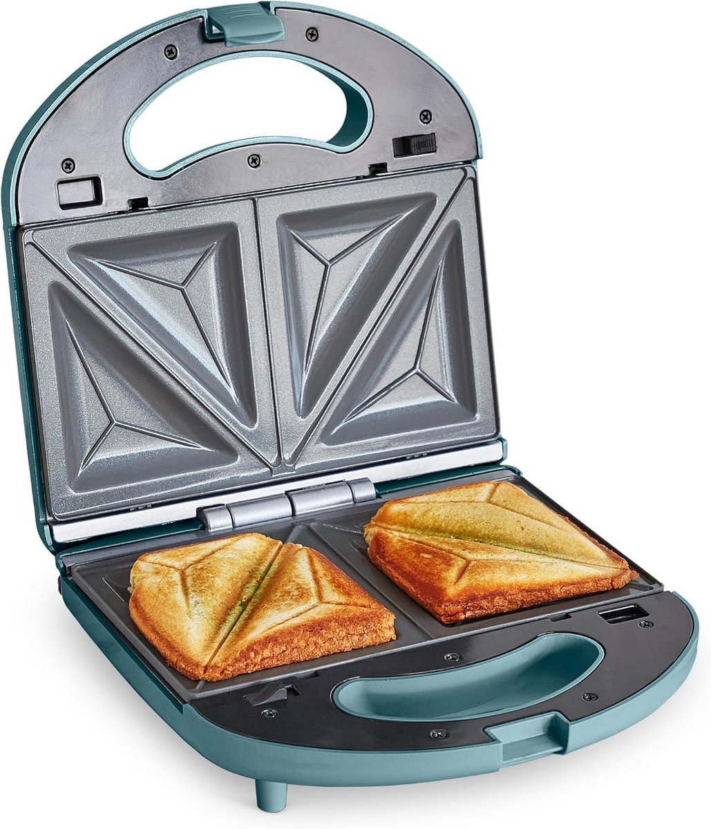 Elektrische Contactgrill met Non-Stick Platen - PFAS/BPA Vrij - Voor Panini, Toasty en Meer
