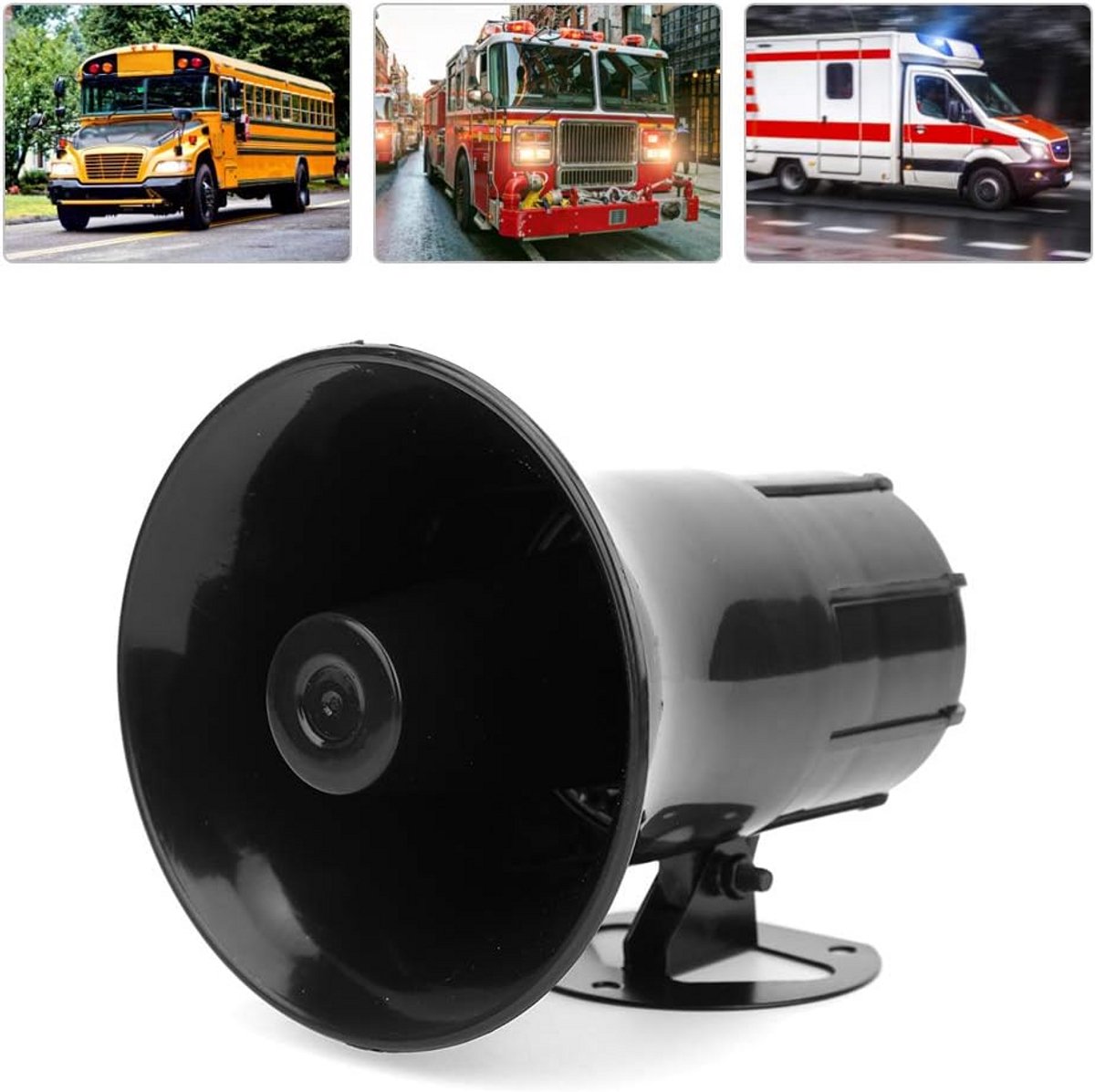 Universele Auto Alarm Sirene 115dB Megafoon Hoorn met 3 Tonen voor Voertuigen