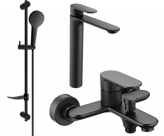 Mexen Milo DF05 bad set, zwart - 71313DF05-70