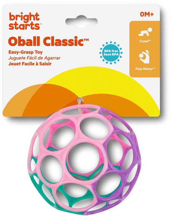 Oball classic babybal roze/paars - Oball - vanaf 0 maanden van Oball — afbeelding 2