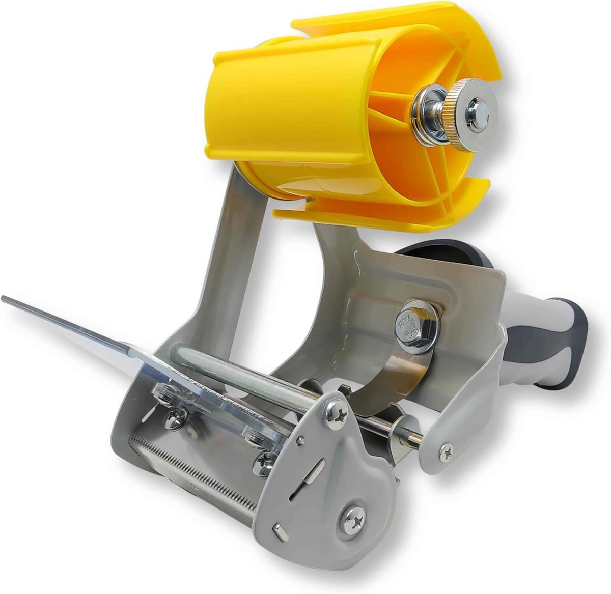 Professionele Handafroller voor Verpakkingstape met Stevig Metalen Frame en Ergonomische Greep
