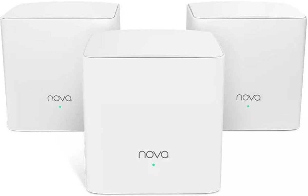 Mesh Wifi Systeem Set van 3 voor Volledige Dekking tot 300m2 met Gigabit Poorten