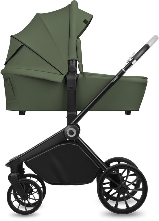 Lionelo Mika Plus - Kinderwagen 3in1 - XXL SET - incl. i-Size autostoel - Veelzijdig en jaarrond - Grote wielen - tot 22kg - Bediening met een hand - Voor alle soorten terrein - Accessoireset