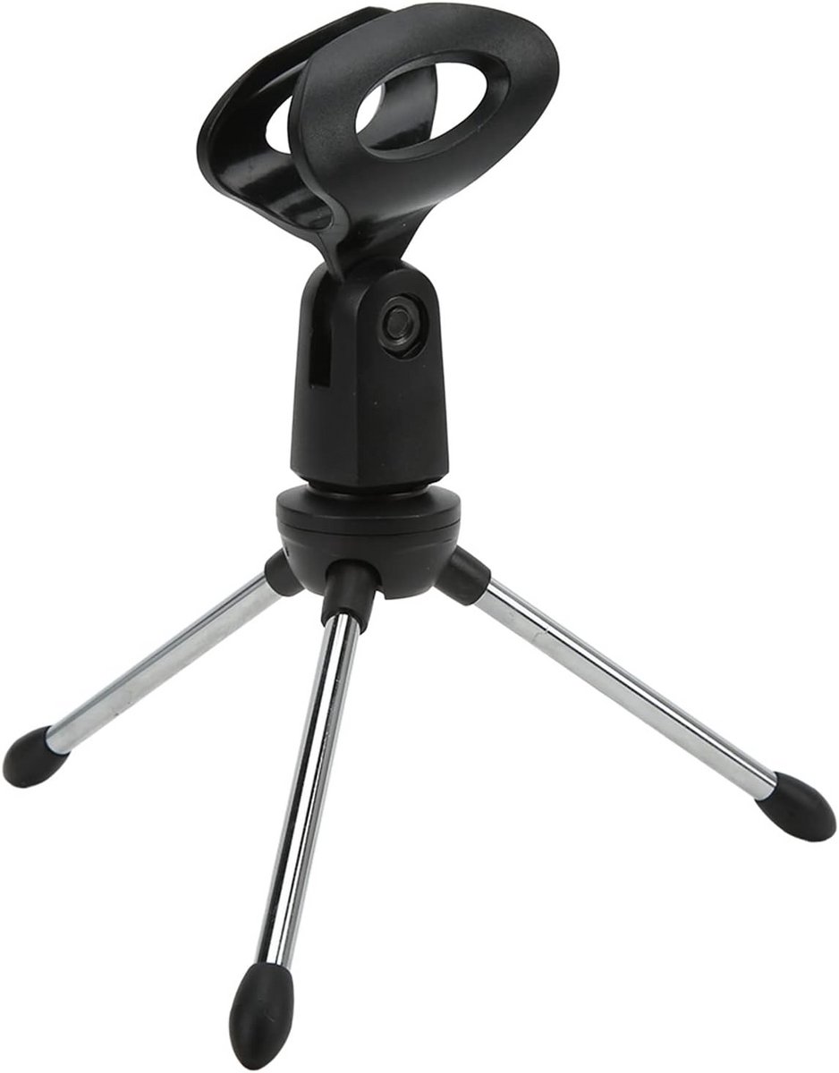 Bureaumicrofoonhouder met Verstelbare Beugel - Afneembare Desktop Microfoonstandaard met 5/8-inch Schroefdraadbevestiging voor Conferenties en Live Uitzendingen