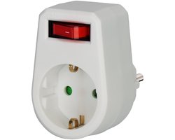 Brennenstuhl 1508070 Fiche simple push-through avec 1 interrupteur et prise de sécurité