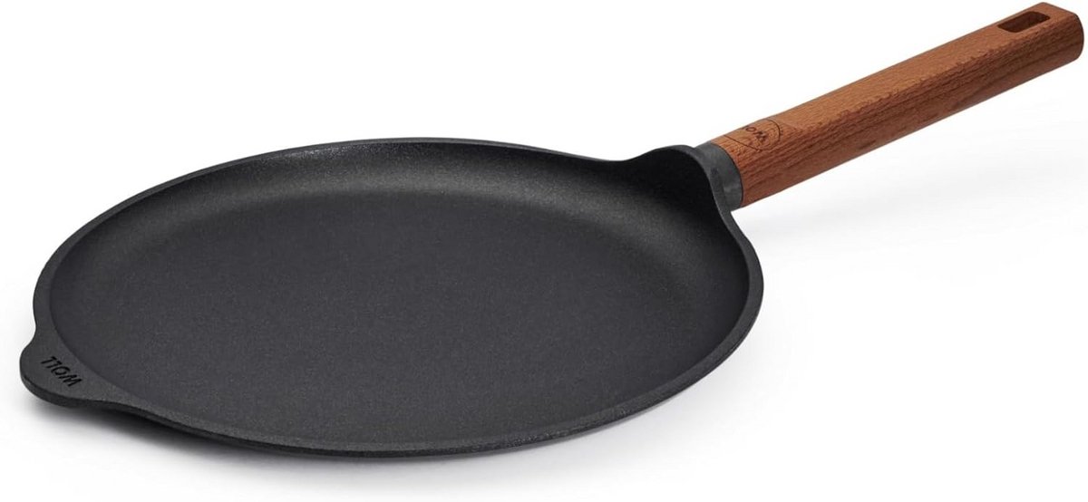 Crêpepan Ø 26 cm Inductie - PFAS-vrij Aluminium met Houten Steel - Geschikt voor Alle Warmtebronnen