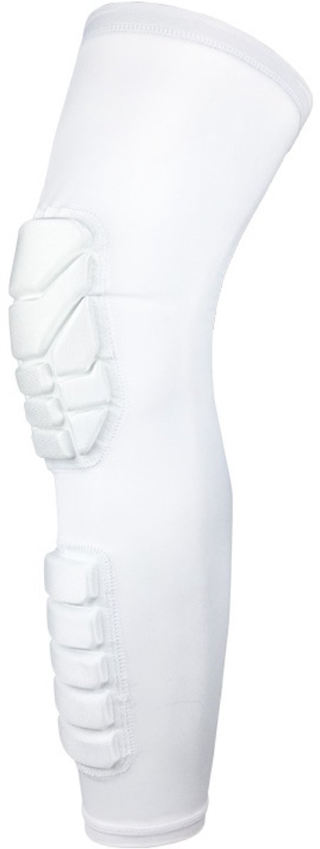 1 stuck - Knie- en kuitbeschermers kniebraces compressiebeenbeschermers beschermende kuit- en scheenbeschermers voor jongeren en volwassenen voetbal basketbal honkbal - M - wit