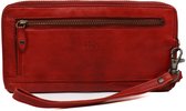 Portefeuille / pochette zippé Bear Design Cow Lavato Red