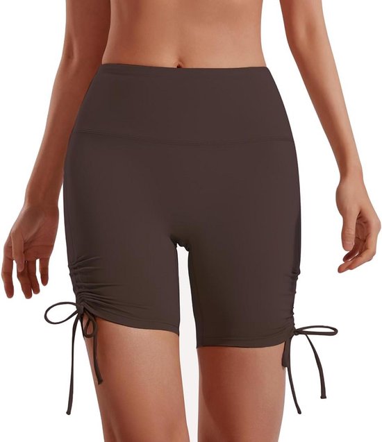 Dames Yoga Shorts Hoge Taille Sportbroek Tummy Control Running Shorts — afbeelding 5